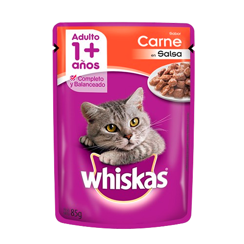 WHISKAS / Salsa / Sachet / Carne / 85 gr
