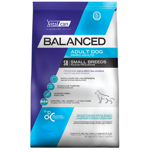 VITALCAN / Balanced / Perros / Adulto / Razas Pequeñas / 3 kg