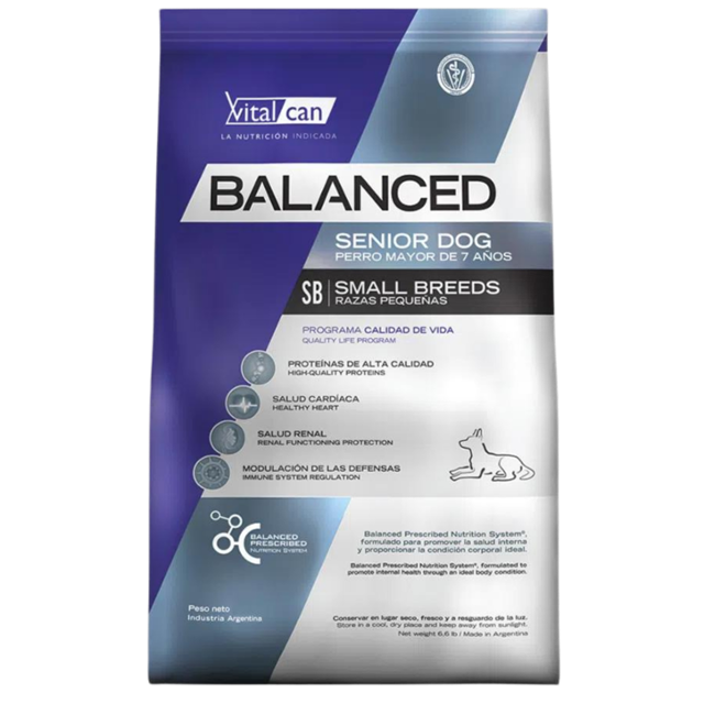 VITALCAN / Balanced / Perros / Senior / Razas Pequeñas / 7,5 kg