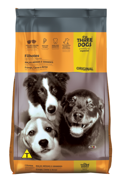 THREE DOGS / Perros / Cachorros / Razas Medianas / 3 KG