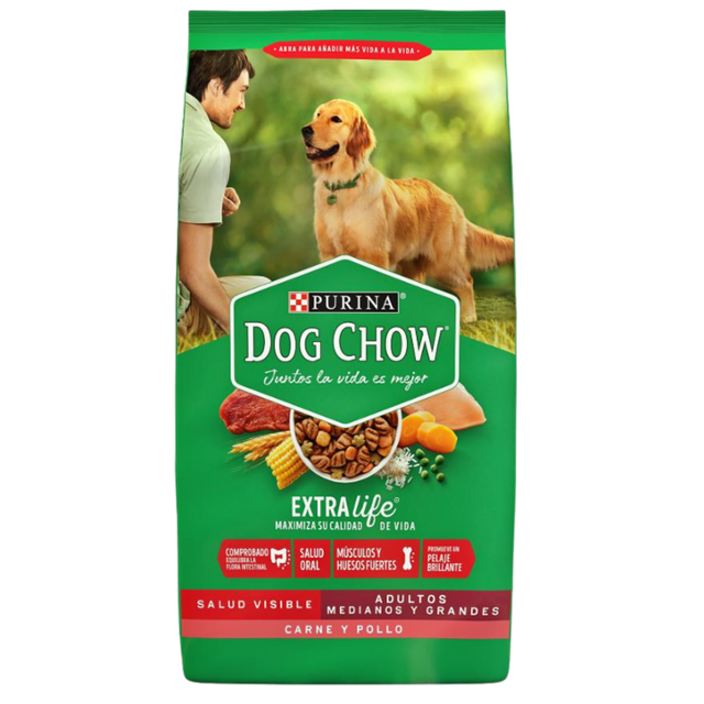 DOG CHOW / Perros / Adulto / Razas Medianas y Grandes / 21 KG