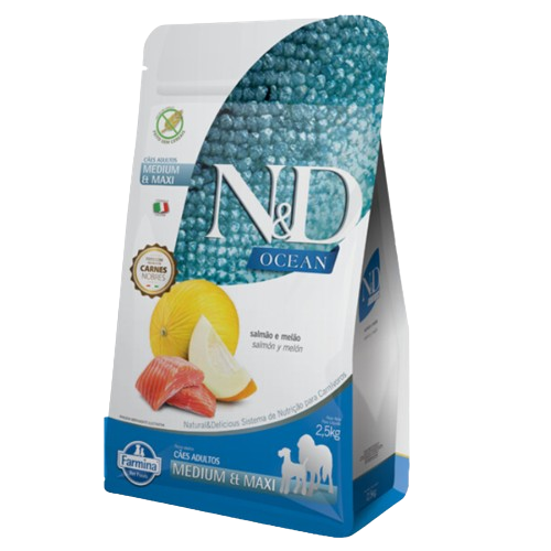 N&D / Ocean / Perros / Adulto / Razas Medianas / 2,5 kg