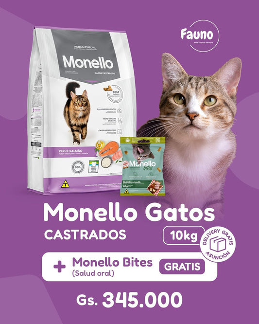 PROMO Monello Gato Castrado 10 kg + Bite de Regalo