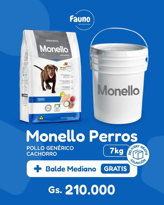 PROMO Monello Cachorro 7 kg + 1 balde de regalo