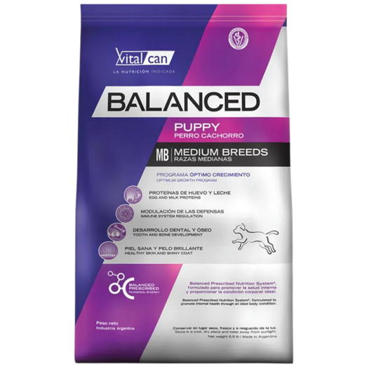 VITALCAN / Balanced / Perros / Cachorro / Razas Medianas / 12 kg