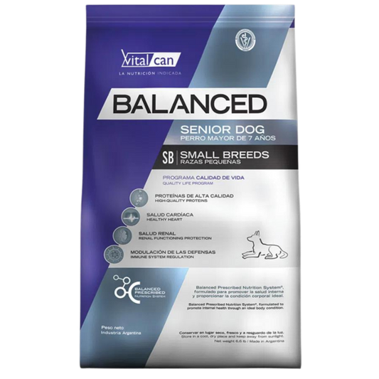 VITALCAN / Balanced / Perros / Senior / Razas Pequeñas / 7,5 kg