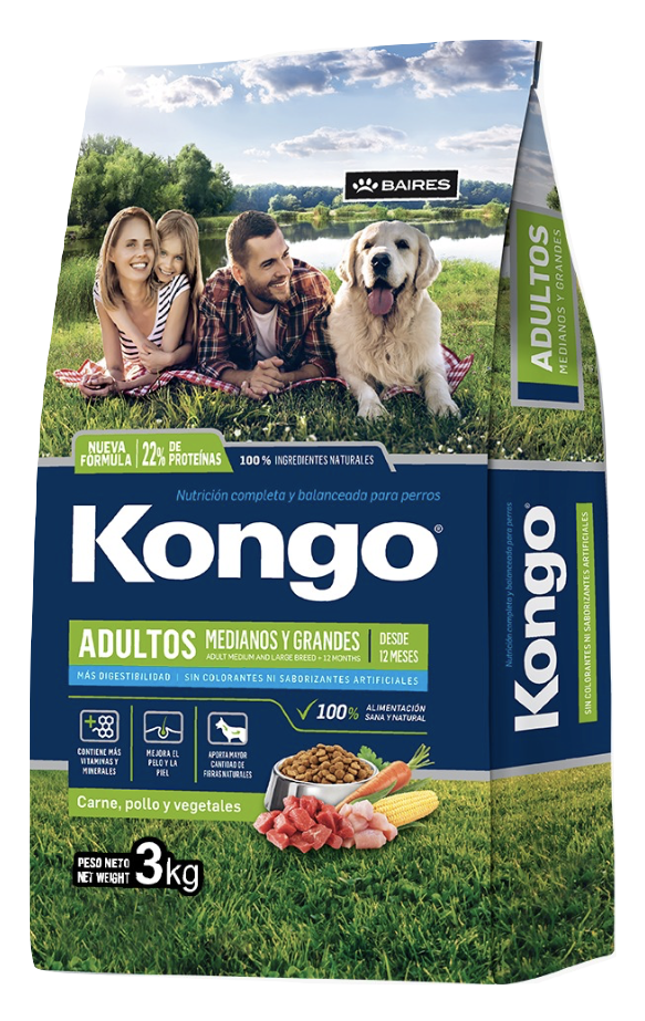 KONGO / Perros / Adulto / Razas Medianas y Grandes / 8 KG